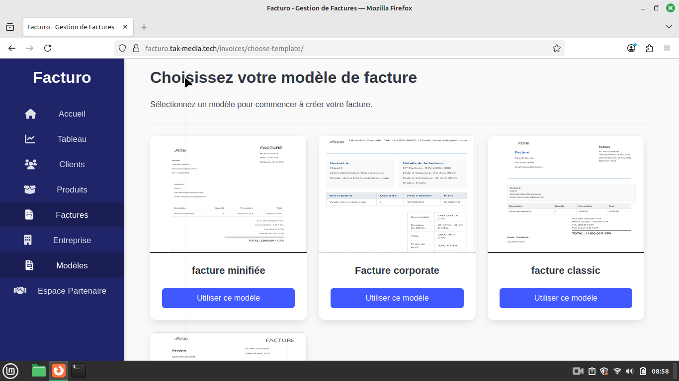 Model Facture